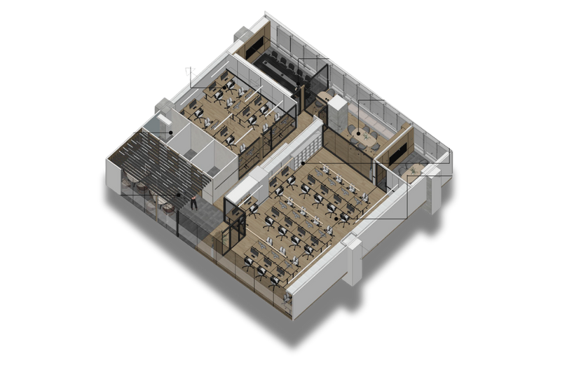 My Order Office — Chamchuri — ผังพื้นที่สามมิติแบบ Axonometric